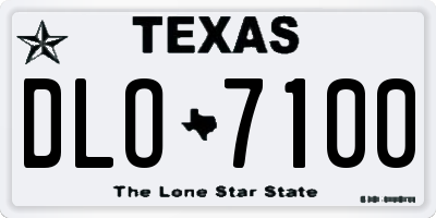 TX license plate DLO7100
