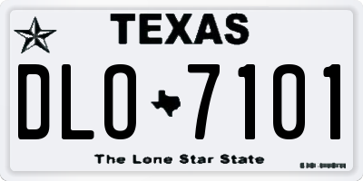 TX license plate DLO7101