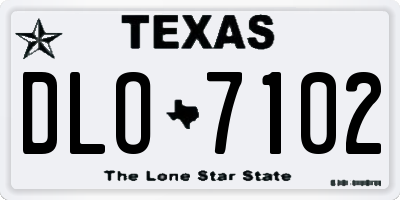 TX license plate DLO7102