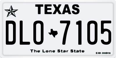 TX license plate DLO7105