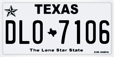 TX license plate DLO7106