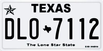 TX license plate DLO7112