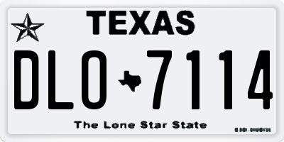 TX license plate DLO7114