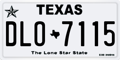TX license plate DLO7115