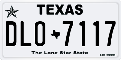 TX license plate DLO7117