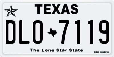 TX license plate DLO7119