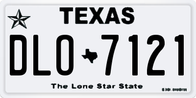 TX license plate DLO7121