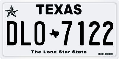 TX license plate DLO7122