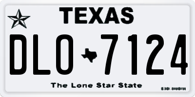 TX license plate DLO7124