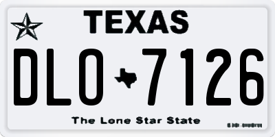 TX license plate DLO7126