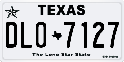 TX license plate DLO7127