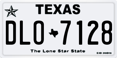 TX license plate DLO7128