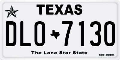 TX license plate DLO7130