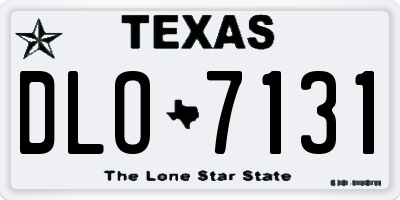 TX license plate DLO7131