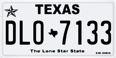 TX license plate DLO7133