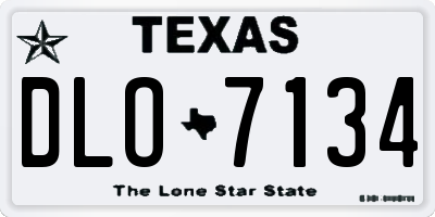 TX license plate DLO7134