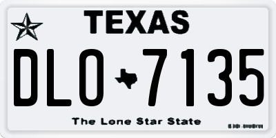 TX license plate DLO7135