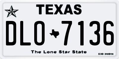 TX license plate DLO7136