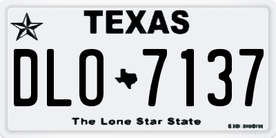 TX license plate DLO7137