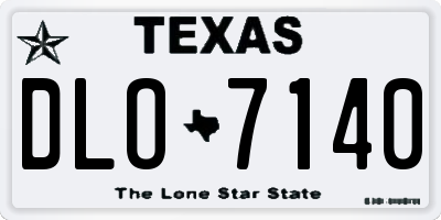 TX license plate DLO7140