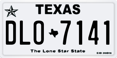 TX license plate DLO7141