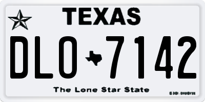 TX license plate DLO7142