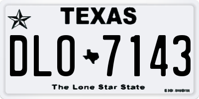 TX license plate DLO7143