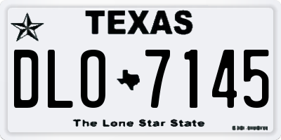 TX license plate DLO7145