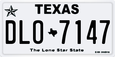 TX license plate DLO7147