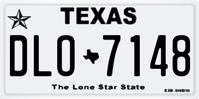 TX license plate DLO7148