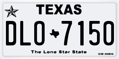 TX license plate DLO7150