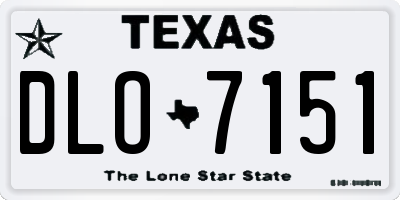 TX license plate DLO7151