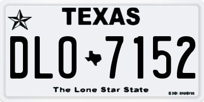TX license plate DLO7152