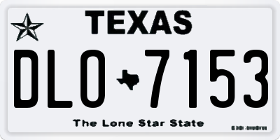 TX license plate DLO7153