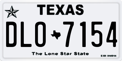TX license plate DLO7154