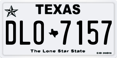TX license plate DLO7157