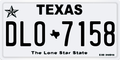 TX license plate DLO7158