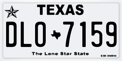 TX license plate DLO7159