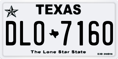 TX license plate DLO7160