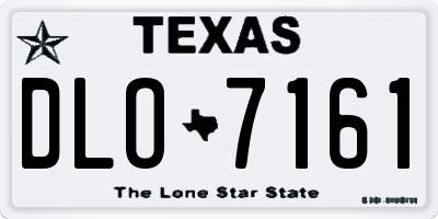 TX license plate DLO7161