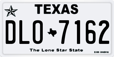 TX license plate DLO7162