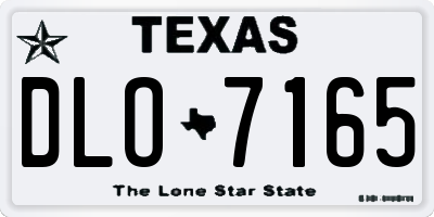 TX license plate DLO7165