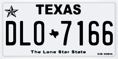 TX license plate DLO7166
