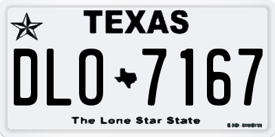TX license plate DLO7167