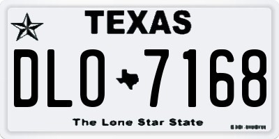 TX license plate DLO7168