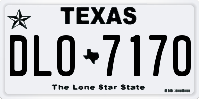 TX license plate DLO7170