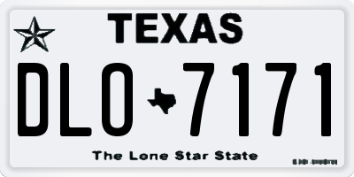 TX license plate DLO7171