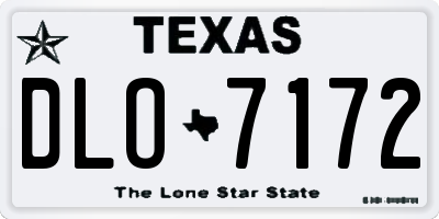TX license plate DLO7172