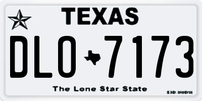 TX license plate DLO7173