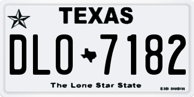 TX license plate DLO7182
